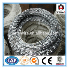 Hebei manufacturer BTO-22 Razor barbed wire /galvanized & PVC coated razor barbed wire